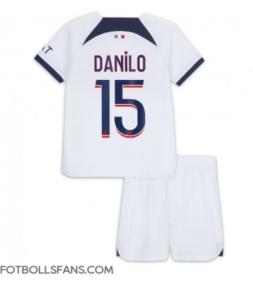 Paris Saint-Germain Danilo Pereira #15 Replika Bortatröja Barn 2023-24 Kortärmad (+ Korta byxor)